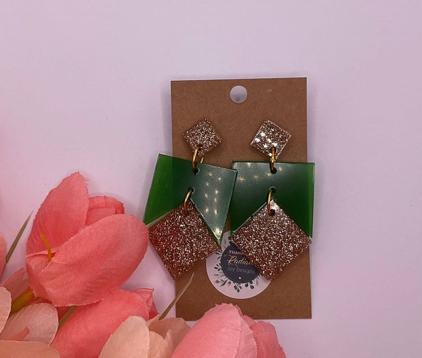 Triple Abstract Post Dangle Earrings