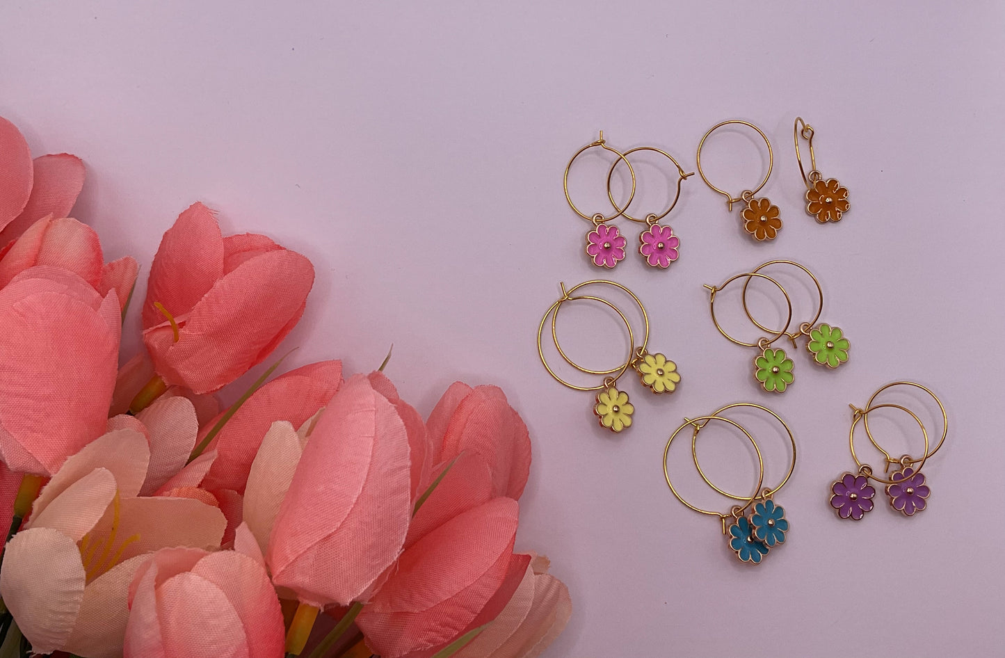 Daisy Hoop Earrings