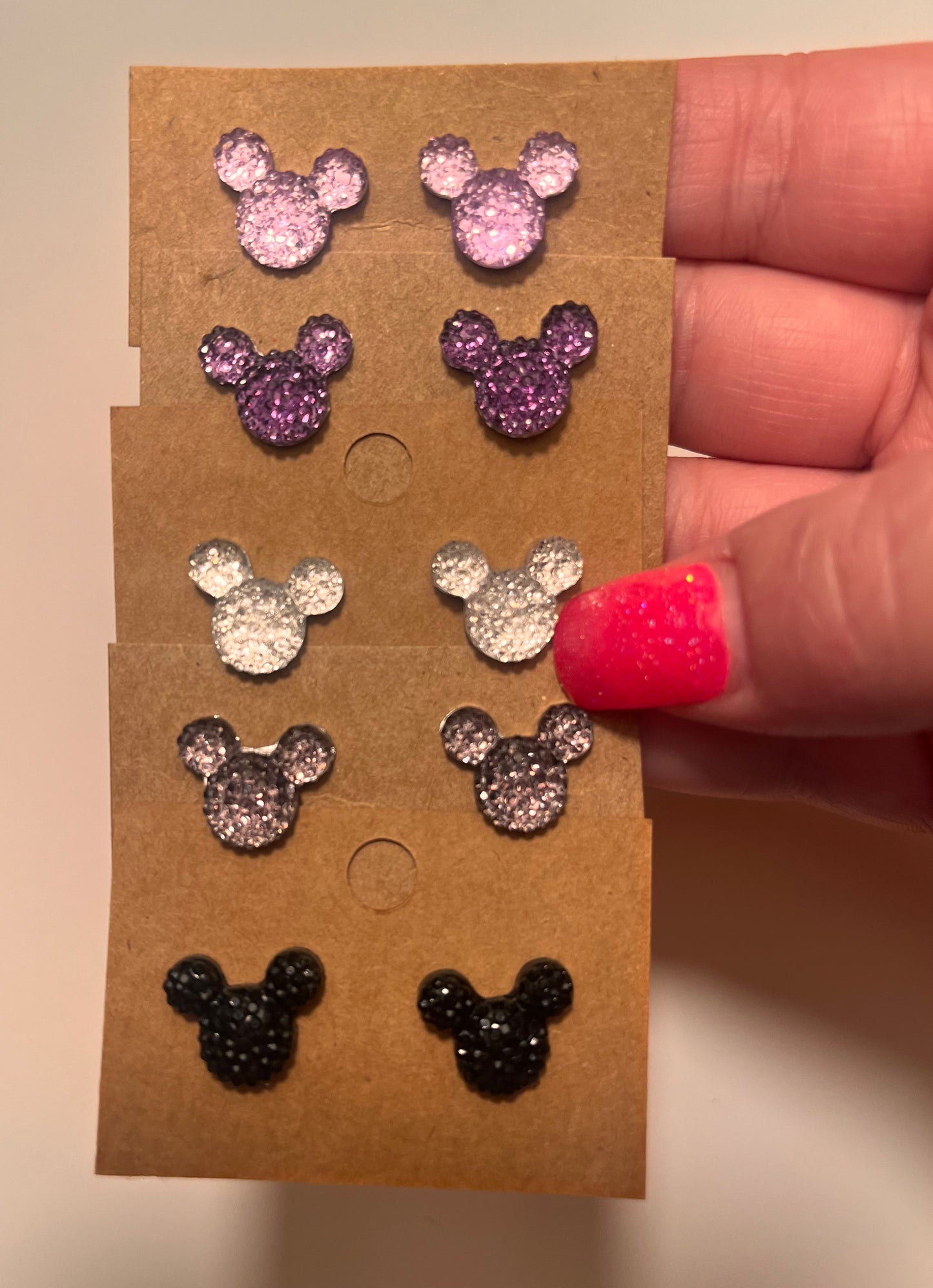 Mouse Druzy Post earrings