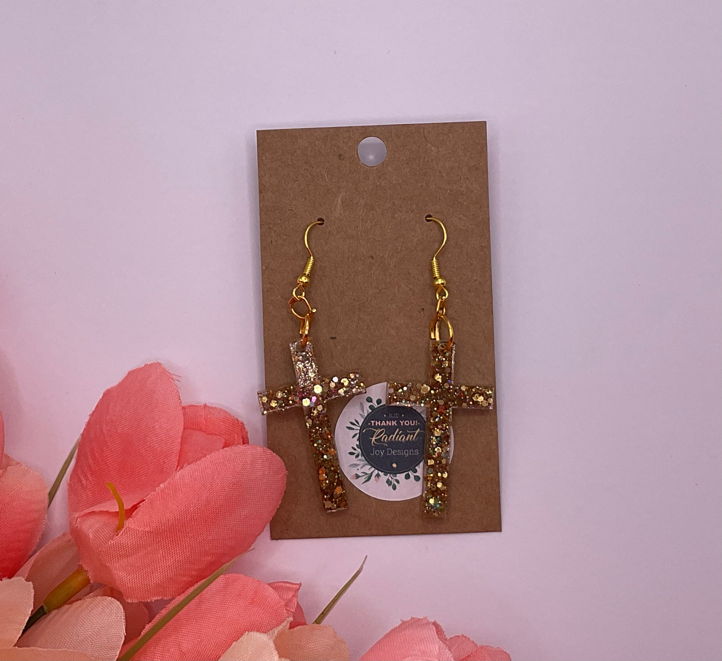 Small cross Dangle earrings