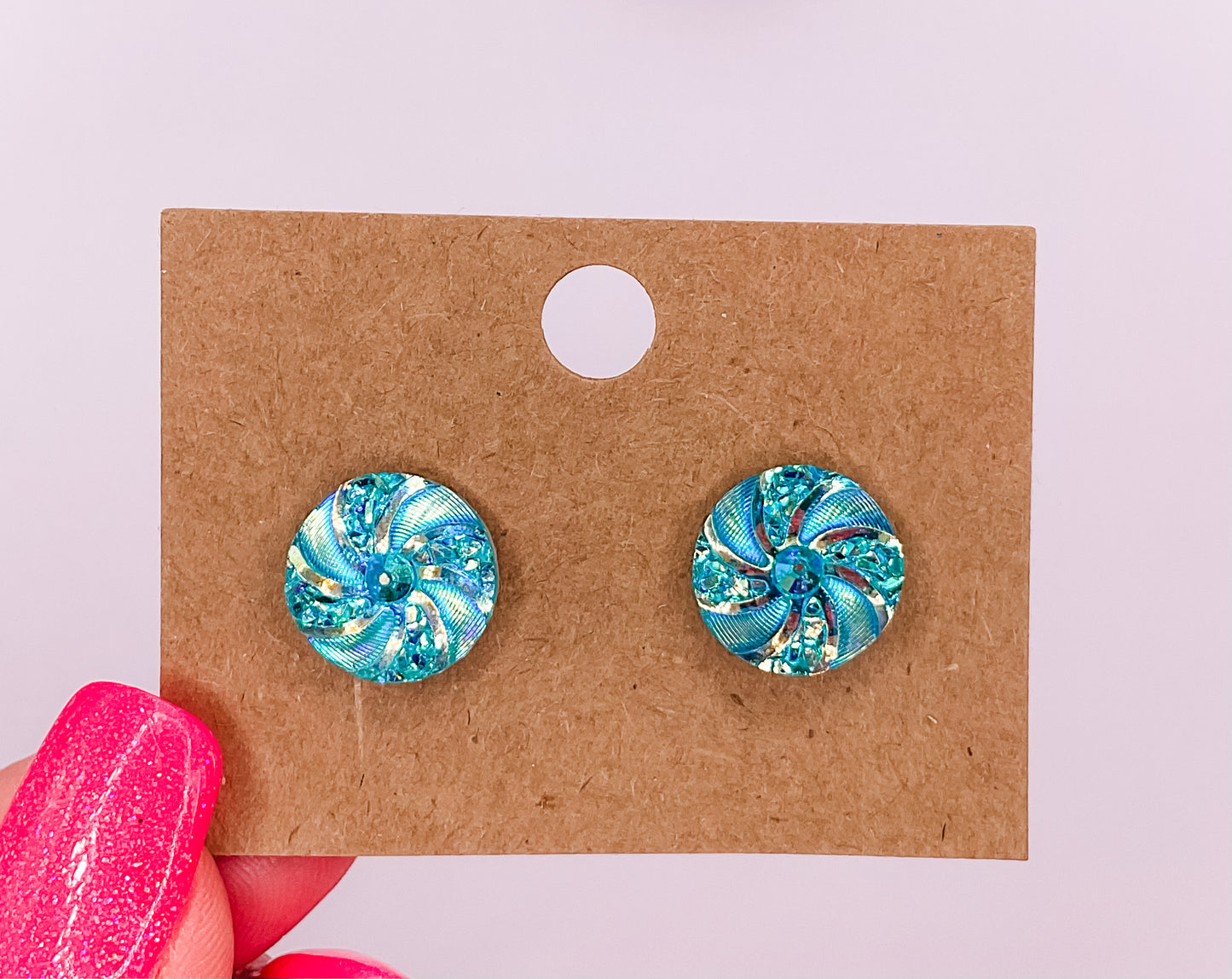 Swirly Post Earrings