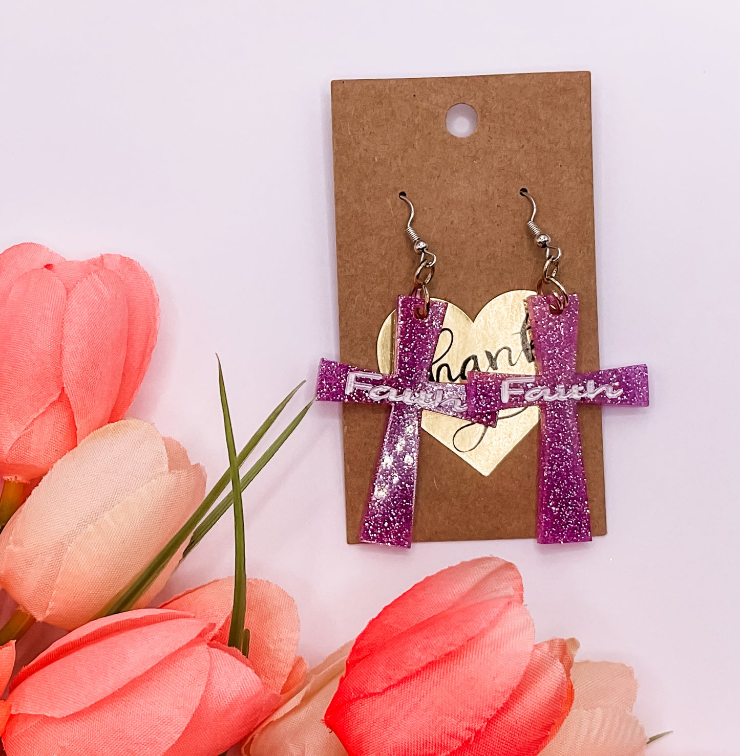 Faith Cross Dangle Earrings