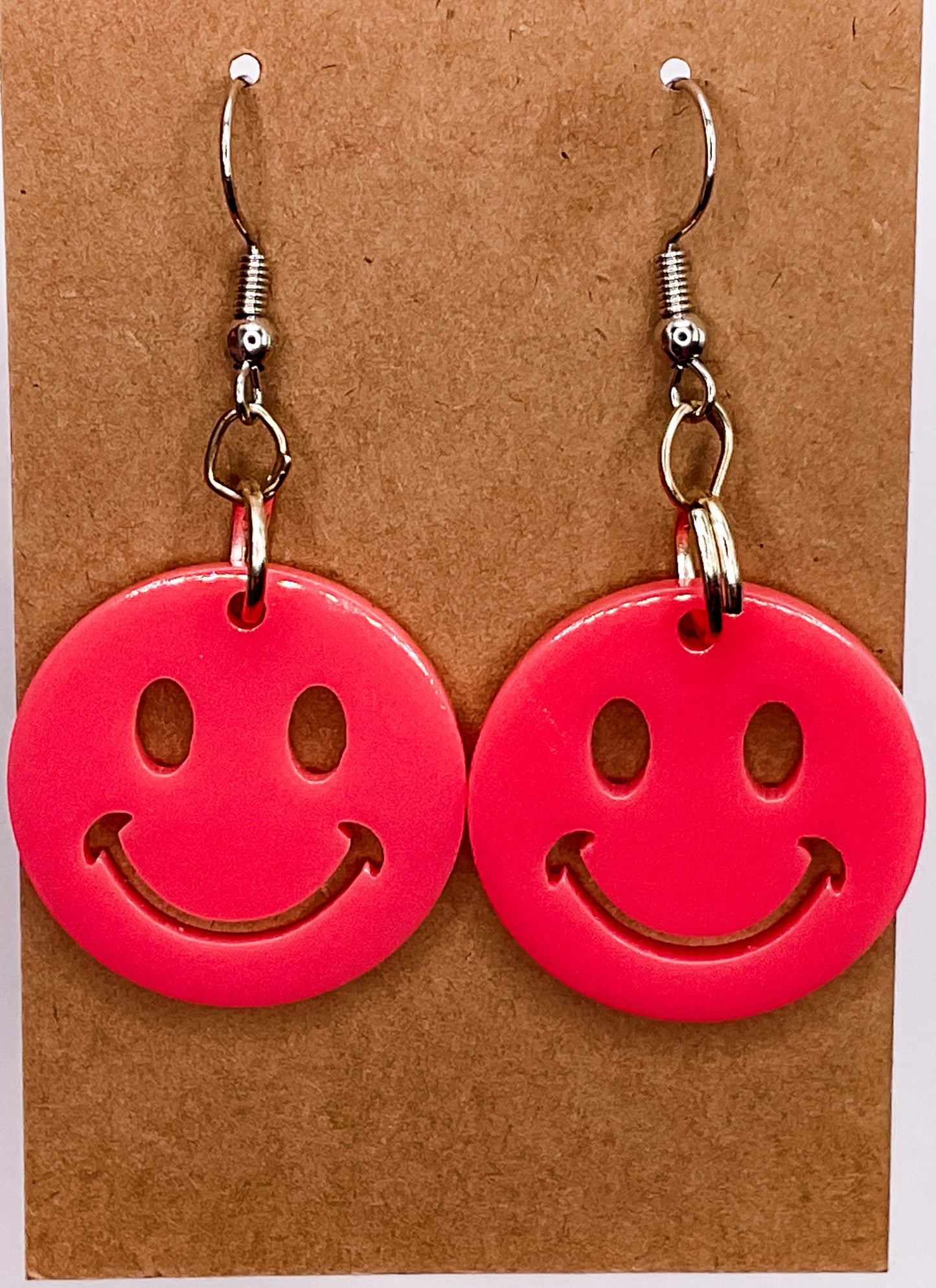 Smiley Dangle Earrings (Choose a color)
