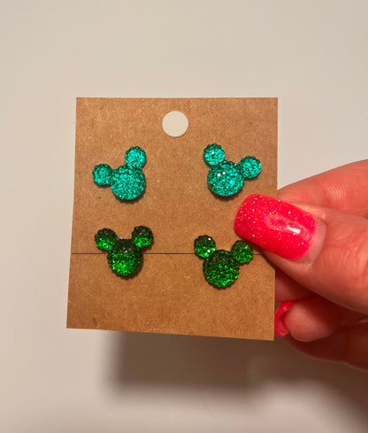 Mouse Druzy Post earrings