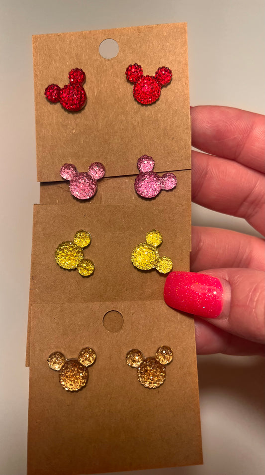 Mouse Druzy Post earrings