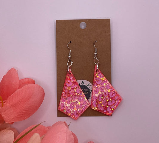Leopard Kite Dangle Earrings