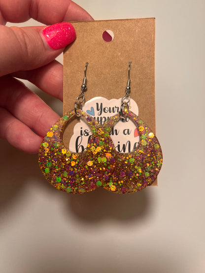 Funky teardrop dangle earrings