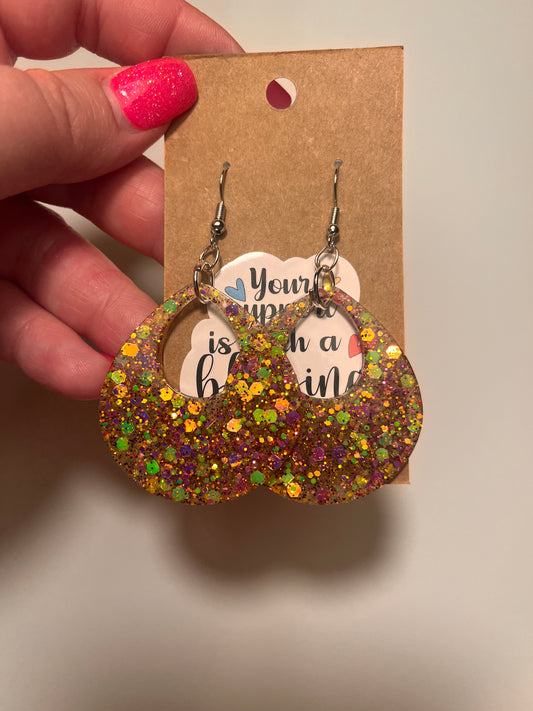 Funky teardrop dangle earrings