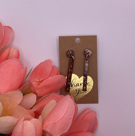 Post Dangle Rectangle earrings