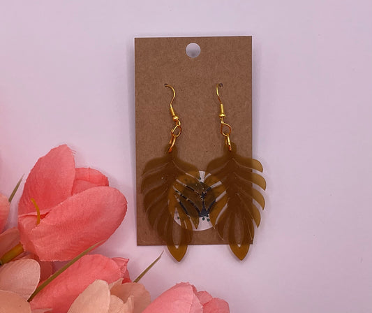 Abstract Feather Dangle Earrings