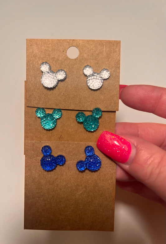 Mouse Druzy Post earrings