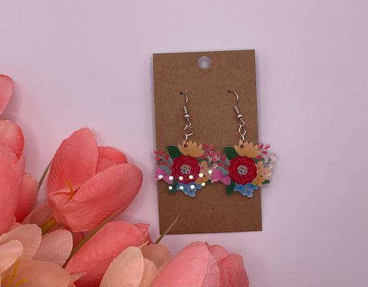 Floral bouquet Dangle earrings
