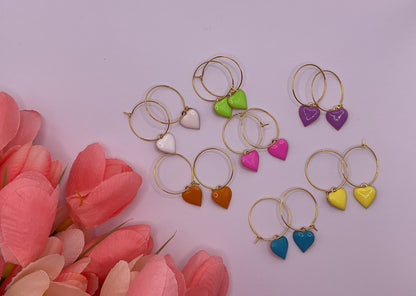 Heart Hoop Earrings