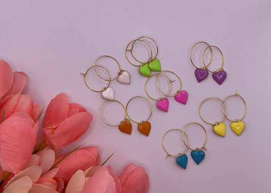 Heart Hoop Earrings