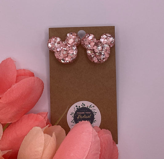 Mouse Druzy Stud Post earrings