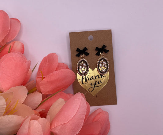 Post Bow Dangle earrings
