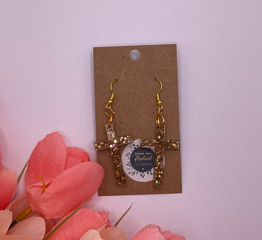 Small cross Dangle earrings