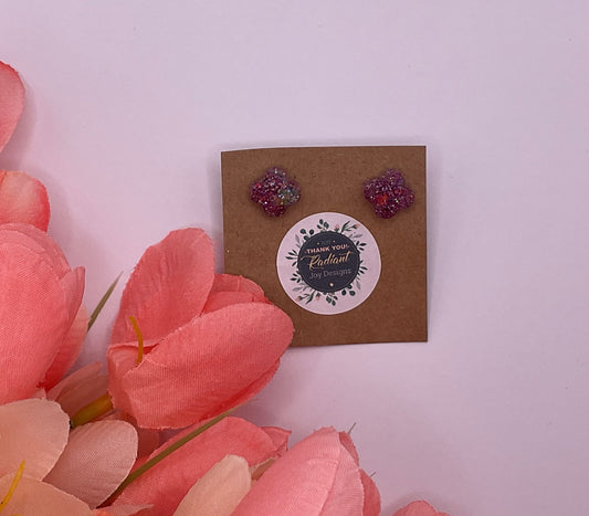 Holographic post Earrings