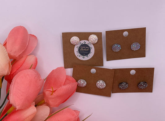 Druzy Stud Post Earrings (neutrals)