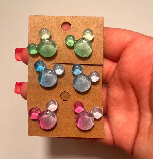 Ombré mouse Post Earrings