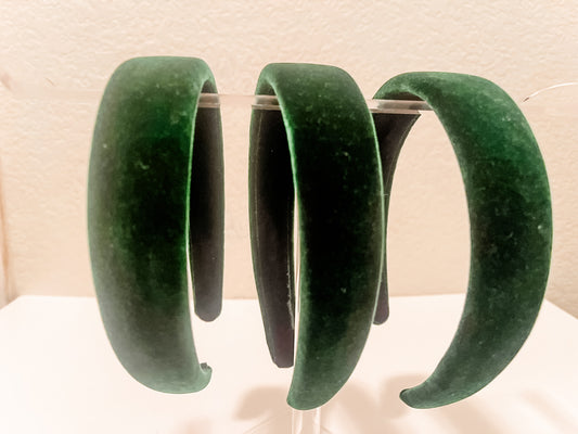 Emerald Green Faux Velvet Headband