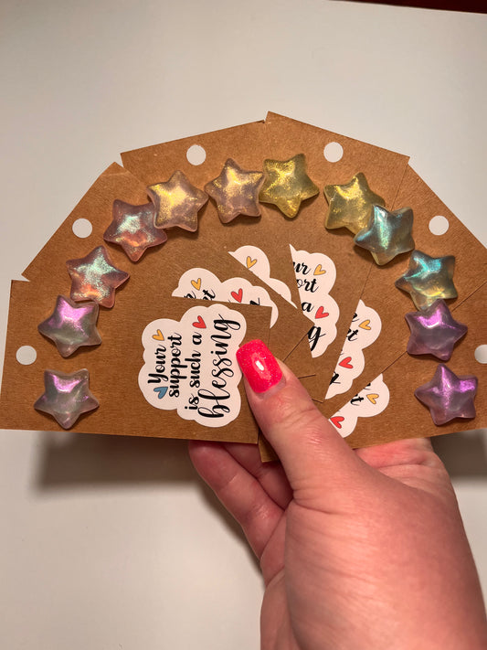 Iridescent Star post earrings