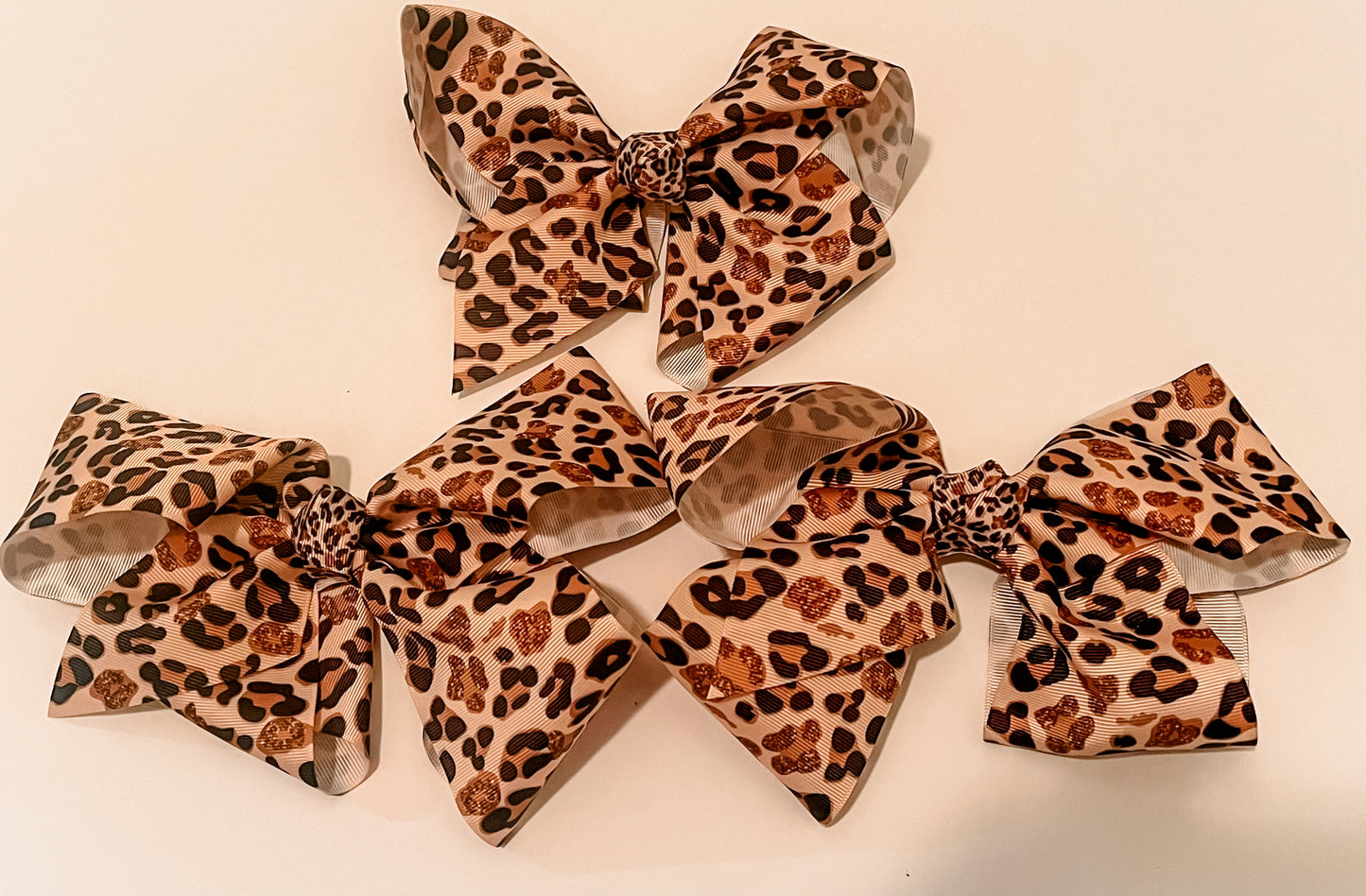 Large Animal Print Hair Bow