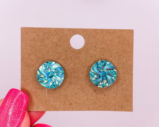 Swirly Post Earrings