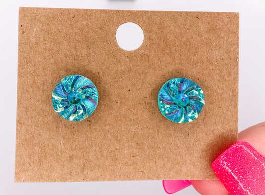 Swirly Post Earrings