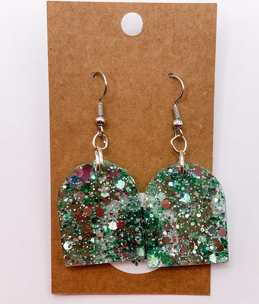 Holographic Arch Dangle Earrings
