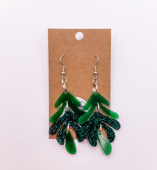 Triple Abstract Dangle Earrings