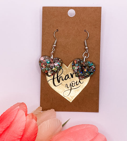 Small Heart Dangle Earrings