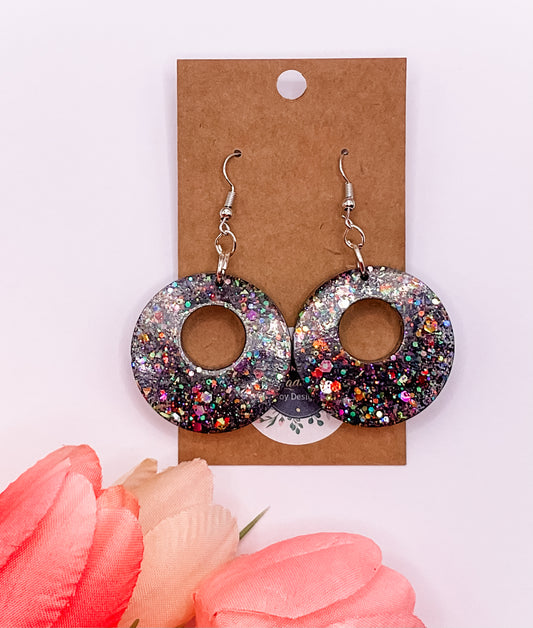 Funky Circle Dangle Earrings