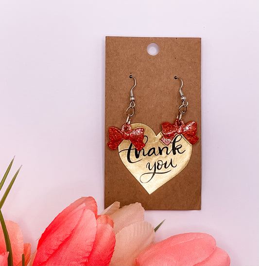 Small Bow Dangle Earrings