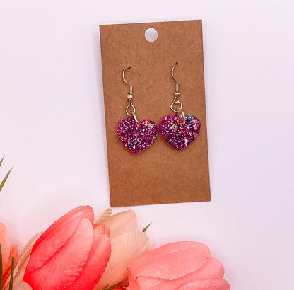 Small Heart Dangle Earrings