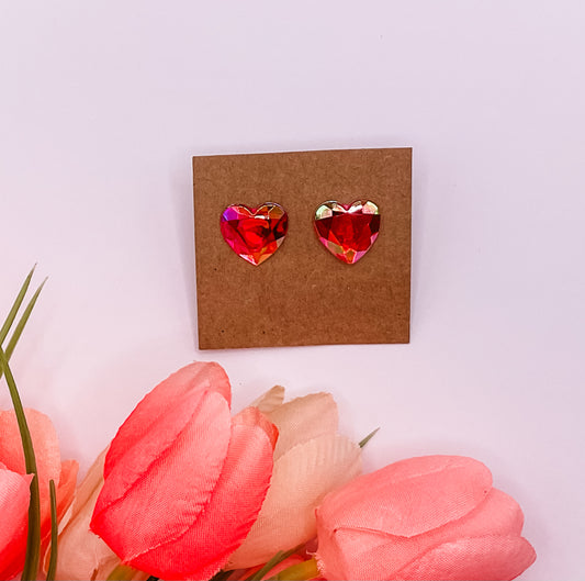Single Heart Post Earrings