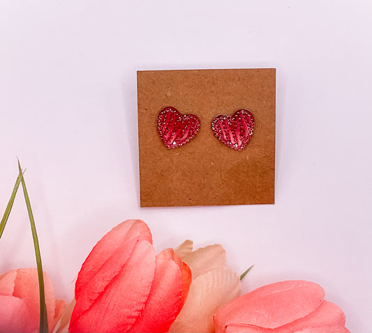 Single Heart Post Earrings