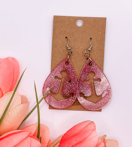 Medium Anchor Teardrop Earrings