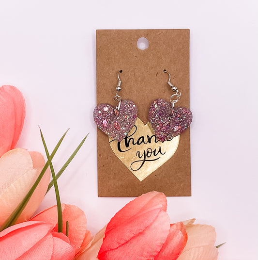 Small Heart Dangle Earrings