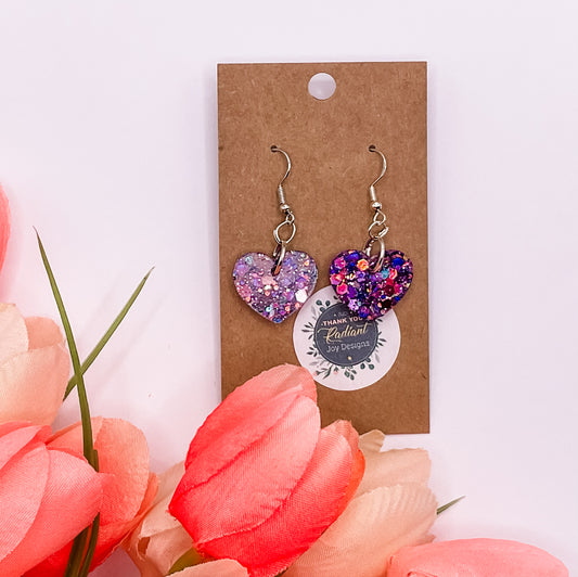 Small Heart Dangle Earrings