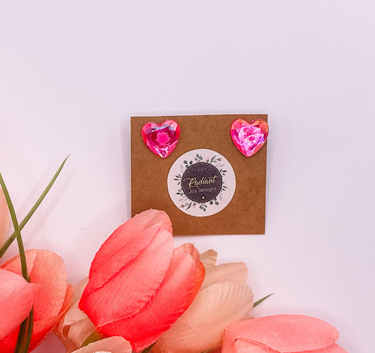 Single Heart Post Earrings