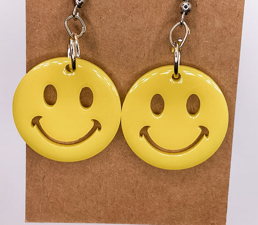 Smiley Dangle Earrings (Choose a color)