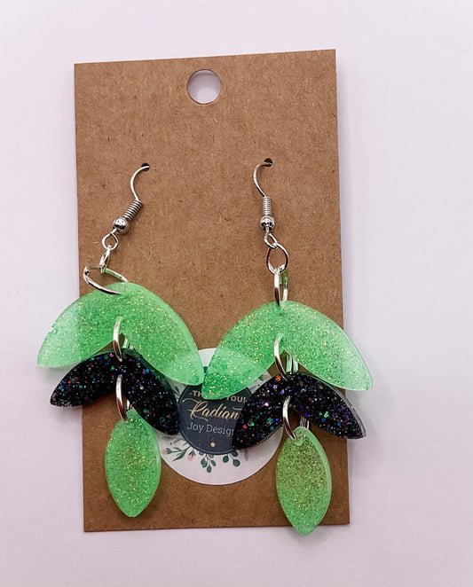 Triple Abstract Dangle Earrings