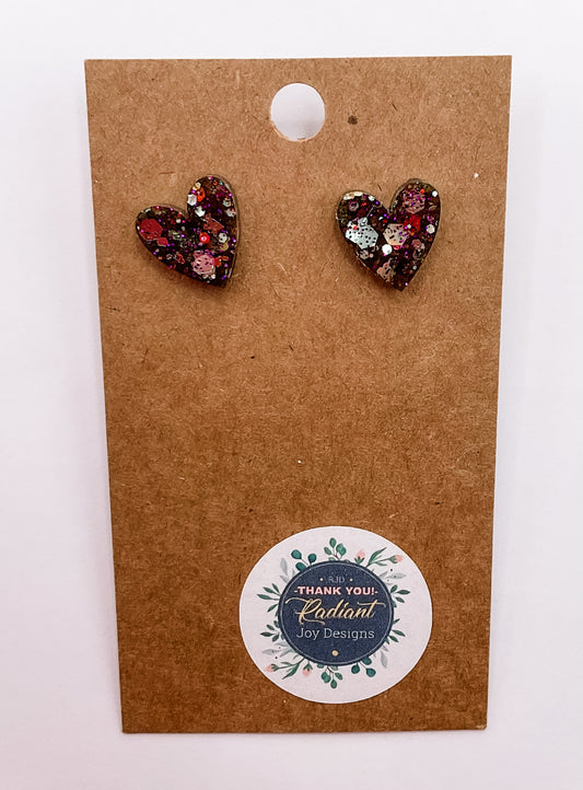 Single Heart Post Earrings