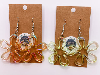 Bubble Flower Dangle Earrings (Choose a color)