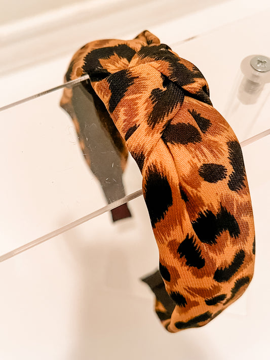 Dark Leopard Animal Print Headband