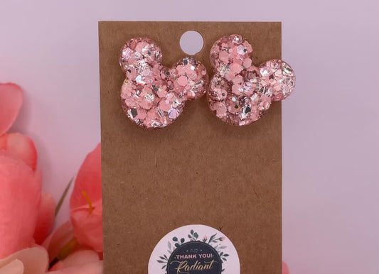 Mouse Druzy Stud Post earrings