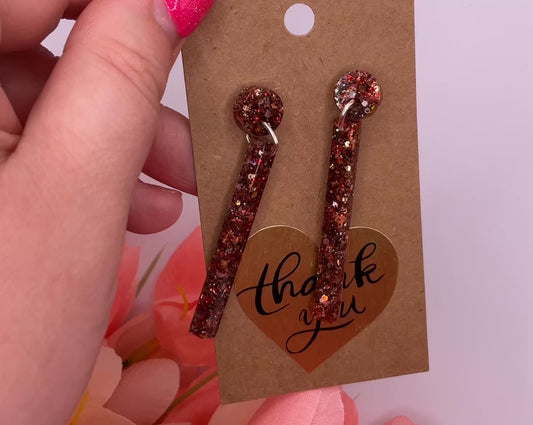 Post Dangle Rectangle earrings