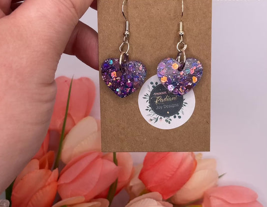 Small Heart Dangle Earrings