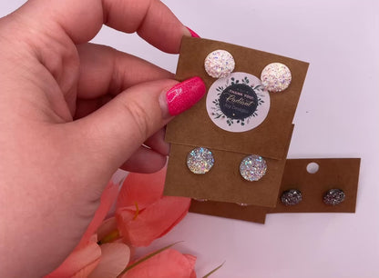 Druzy Stud Post Earrings (neutrals)